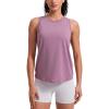 imageCRZ YOGA Quick Dry Racerback Tank Tops for Women Hip Length  Workout Athletic Running Gym Sleeveless Shirts CrewneckLight Lavender