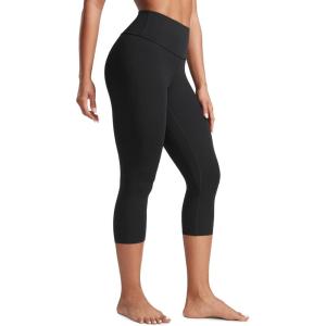 imageCRZ YOGA Butterlift Capris Workout Leggings 21  High Waisted Pilates Gym Athletic Womens Crop Yoga PantsBlack