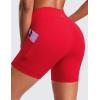 imageCRZ YOGA Butterluxe Biker Shorts Pockets 5  High Waisted Volleyball Workout Athletic Yoga WomensAurora Red