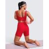 imageCRZ YOGA Butterluxe Biker Shorts Pockets 5  High Waisted Volleyball Workout Athletic Yoga WomensAurora Red