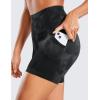 imageCRZ YOGA Butterluxe Biker Shorts Pockets 5  High Waisted Volleyball Workout Athletic Yoga WomensBlack Tie Dye Flowers