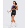 imageCRZ YOGA Butterluxe Biker Shorts Pockets 5  High Waisted Volleyball Workout Athletic Yoga WomensBlack Tie Dye Flowers