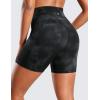 imageCRZ YOGA Butterluxe Biker Shorts Pockets 5  High Waisted Volleyball Workout Athletic Yoga WomensBlack Tie Dye Flowers