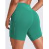 imageCRZ YOGA Butterluxe Biker Shorts Pockets 5  High Waisted Volleyball Workout Athletic Yoga WomensCascadia Green