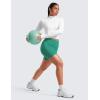 imageCRZ YOGA Butterluxe Biker Shorts Pockets 5  High Waisted Volleyball Workout Athletic Yoga WomensCascadia Green
