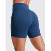 imageCRZ YOGA Butterluxe Biker Shorts Pockets 5  High Waisted Volleyball Workout Athletic Yoga WomensFrench Navy