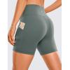 imageCRZ YOGA Butterluxe Biker Shorts Pockets 5  High Waisted Volleyball Workout Athletic Yoga WomensGrey Sage