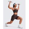 imageCRZ YOGA Butterluxe Biker Shorts Pockets 5  High Waisted Volleyball Workout Athletic Yoga WomensHot Fudge Brown