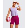 imageCRZ YOGA Butterluxe Biker Shorts Pockets 5  High Waisted Volleyball Workout Athletic Yoga WomensMagenta Purple