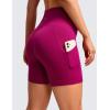imageCRZ YOGA Butterluxe Biker Shorts Pockets 5  High Waisted Volleyball Workout Athletic Yoga WomensMagenta Purple