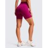 imageCRZ YOGA Butterluxe Biker Shorts Pockets 5  High Waisted Volleyball Workout Athletic Yoga WomensMagenta Purple