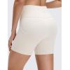 imageCRZ YOGA Butterluxe Biker Shorts Pockets 5  High Waisted Volleyball Workout Athletic Yoga WomensMilky White Bone