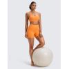 imageCRZ YOGA Butterluxe Biker Shorts Pockets 5  High Waisted Volleyball Workout Athletic Yoga WomensTiger Orange