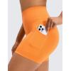 imageCRZ YOGA Butterluxe Biker Shorts Pockets 5  High Waisted Volleyball Workout Athletic Yoga WomensTiger Orange