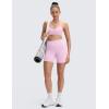 imageCRZ YOGA Butterluxe Biker Shorts Pockets 5  High Waisted Volleyball Workout Athletic Yoga WomensVita Pink