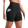 imageCRZ YOGA Butterluxe Biker Shorts Pockets 5  High Waisted Volleyball Workout Athletic Yoga WomensBlack
