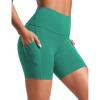 imageCRZ YOGA Butterluxe Biker Shorts Pockets 5  High Waisted Volleyball Workout Athletic Yoga WomensCascadia Green