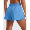 imageCRZ YOGA 2 in 1 Double Layer Running Shorts for Women 3  High Waisted for Athletic Tennis Workout with Zip PocketsParty Blue