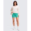 imageCRZ YOGA Butterluxe No Front Seam Biker Shorts 4  High Waisted Lounge Pilates Workout Athletic Womens Buttery SoftAtlantis Green
