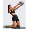 imageCRZ YOGA Butterluxe No Front Seam Biker Shorts 4  High Waisted Lounge Pilates Workout Athletic Womens Buttery SoftBlack