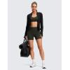 imageCRZ YOGA Butterluxe No Front Seam Biker Shorts 4  High Waisted Lounge Pilates Workout Athletic Womens Buttery SoftOlive Green