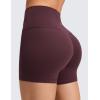 imageCRZ YOGA Butterluxe No Front Seam Biker Shorts 4  High Waisted Lounge Pilates Workout Athletic Womens Buttery SoftRipe Plum