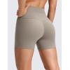 imageCRZ YOGA Butterluxe No Front Seam Biker Shorts 4  High Waisted Lounge Pilates Workout Athletic Womens Buttery SoftWarm Ash Grey