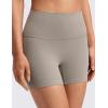 imageCRZ YOGA Butterluxe No Front Seam Biker Shorts 4  High Waisted Lounge Pilates Workout Athletic Womens Buttery SoftWarm Ash Grey