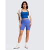 imageCRZ YOGA Butterluxe No Front Seam Biker Shorts 6  High Waisted Lounge Pilates Workout Athletic Womens Buttery SoftBaja Blue