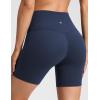 imageCRZ YOGA Butterluxe No Front Seam Biker Shorts 6  High Waisted Lounge Pilates Workout Athletic Womens Buttery SoftClub Blue