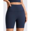 imageCRZ YOGA Butterluxe No Front Seam Biker Shorts 6  High Waisted Lounge Pilates Workout Athletic Womens Buttery SoftClub Blue