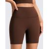 imageCRZ YOGA Butterluxe No Front Seam Biker Shorts 6  High Waisted Lounge Pilates Workout Athletic Womens Buttery SoftLava Brown