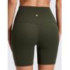 imageCRZ YOGA Butterluxe No Front Seam Biker Shorts 6  High Waisted Lounge Pilates Workout Athletic Womens Buttery SoftOlive Green