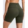 imageCRZ YOGA Butterluxe No Front Seam Biker Shorts 6  High Waisted Lounge Pilates Workout Athletic Womens Buttery SoftOlive Green