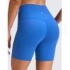 imageCRZ YOGA Butterluxe No Front Seam Biker Shorts 6  High Waisted Lounge Pilates Workout Athletic Womens Buttery SoftSparkle Blue