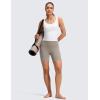 imageCRZ YOGA Butterluxe No Front Seam Biker Shorts 6  High Waisted Lounge Pilates Workout Athletic Womens Buttery SoftWarm Ash Grey