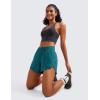imageCRZ YOGA Dolphin Athletic Shorts for Women 5  Mid Waisted Quick Dry for Running Workout Gym Track with Zip PocketBorealis Green