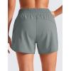 imageCRZ YOGA Dolphin Athletic Shorts for Women 5  Mid Waisted Quick Dry for Running Workout Gym Track with Zip PocketGrey Sage