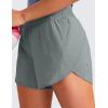 imageCRZ YOGA Dolphin Athletic Shorts for Women 5  Mid Waisted Quick Dry for Running Workout Gym Track with Zip PocketGrey Sage