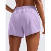 imageCRZ YOGA Dolphin Athletic Shorts for Women 5  Mid Waisted Quick Dry for Running Workout Gym Track with Zip PocketLilac