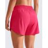 imageCRZ YOGA Dolphin Athletic Shorts for Women 5  Mid Waisted Quick Dry for Running Workout Gym Track with Zip PocketLip Gloss Pink