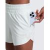 imageCRZ YOGA Dolphin Athletic Shorts for Women 5  Mid Waisted Quick Dry for Running Workout Gym Track with Zip PocketOcean Air