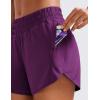 imageCRZ YOGA Dolphin Athletic Shorts for Women 5  Mid Waisted Quick Dry for Running Workout Gym Track with Zip PocketPlum Magenta
