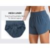 imageCRZ YOGA Dolphin Athletic Shorts for Women 5  Mid Waisted Quick Dry for Running Workout Gym Track with Zip PocketStelindigo Blue
