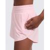 imageCRZ YOGA Dolphin Athletic Shorts for Women 5  Mid Waisted Quick Dry for Running Workout Gym Track with Zip PocketStrawberry Pink