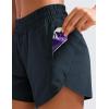 imageCRZ YOGA Dolphin Athletic Shorts for Women 5  Mid Waisted Quick Dry for Running Workout Gym Track with Zip PocketTrue Navy
