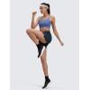 imageCRZ YOGA Drapey 2 in 1 Athletic Shorts for Women  High Waisted V Slit Casual Tennis Running with PocketsTrue Navy