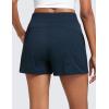 imageCRZ YOGA Lightweight Casual Shorts for Women 35  High Waisted Linerless for Athletic Lounge Hiking with Zip PocketsInk Blue