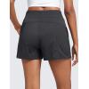 imageCRZ YOGA Lightweight Casual Shorts for Women 35  High Waisted Linerless for Athletic Lounge Hiking with Zip PocketsInk Gray