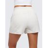 imageCRZ YOGA Lightweight Casual Shorts for Women 35  High Waisted Linerless for Athletic Lounge Hiking with Zip PocketsMilky White Bone